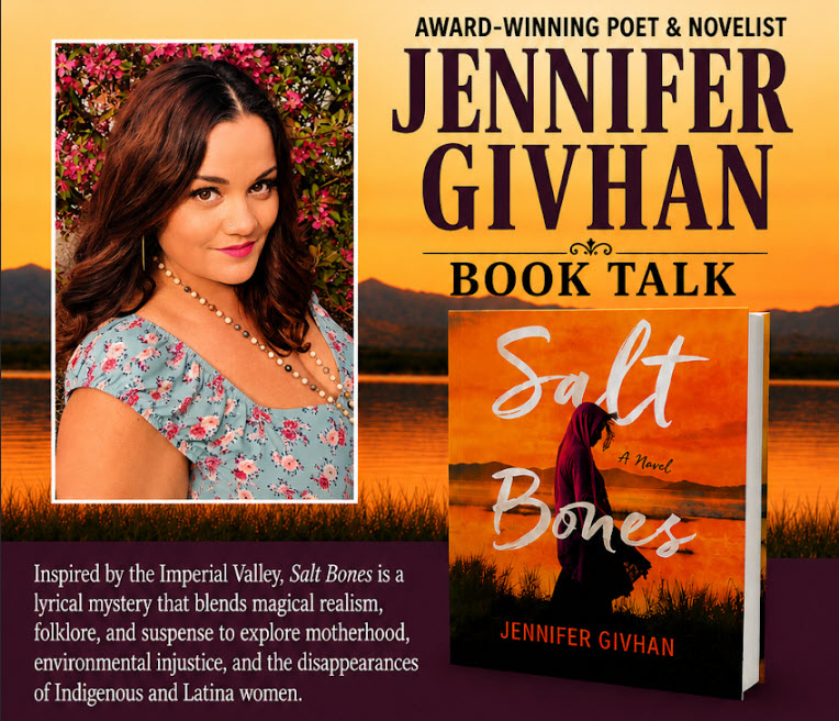 Jennifer Givhan Book Talk - Salt Bones on 2026-09-15 12:00:00